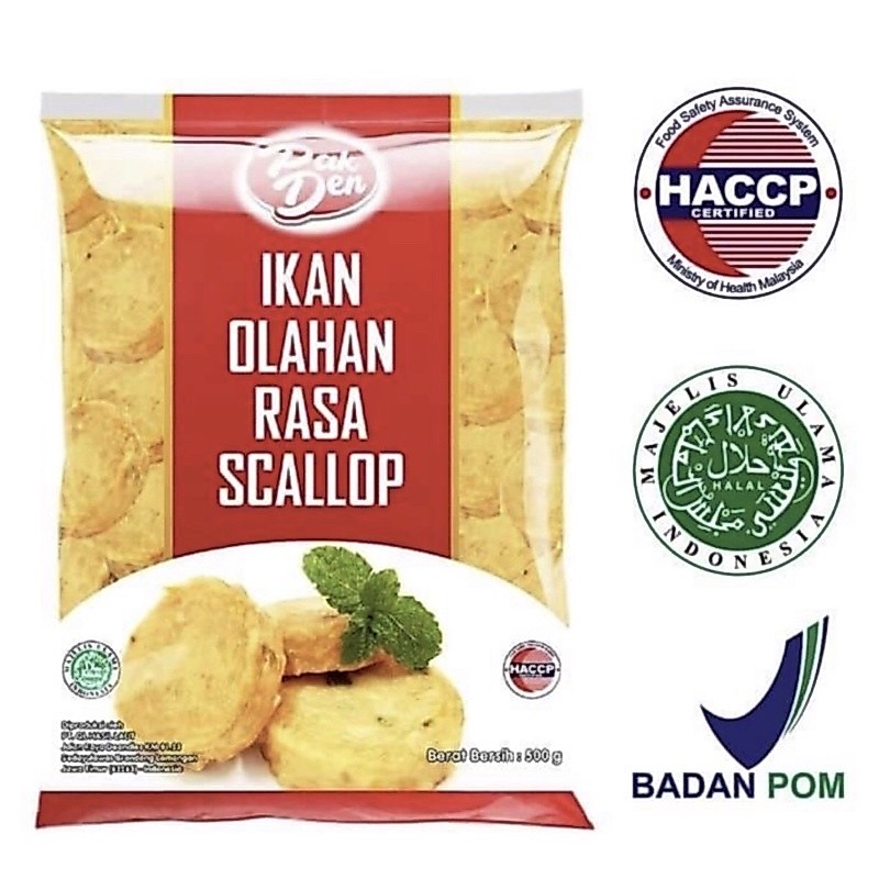 PAKDEN SCALLOP 500 GR / OLAHAN IKAN / SCALLOP