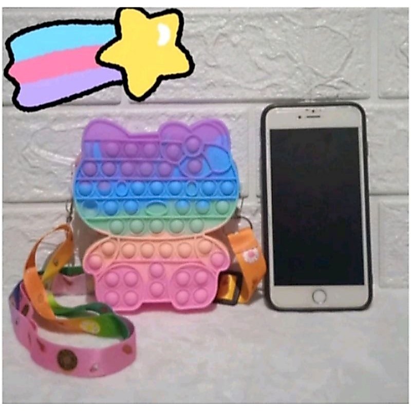 TAS POP IT MINI TAS SELEMPANG POP IT IMPOR