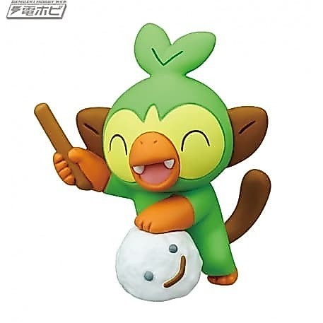 Pokemon SPLIT Grookey Yuki Asobi Daisakusen Snow Play Gashapon Figure