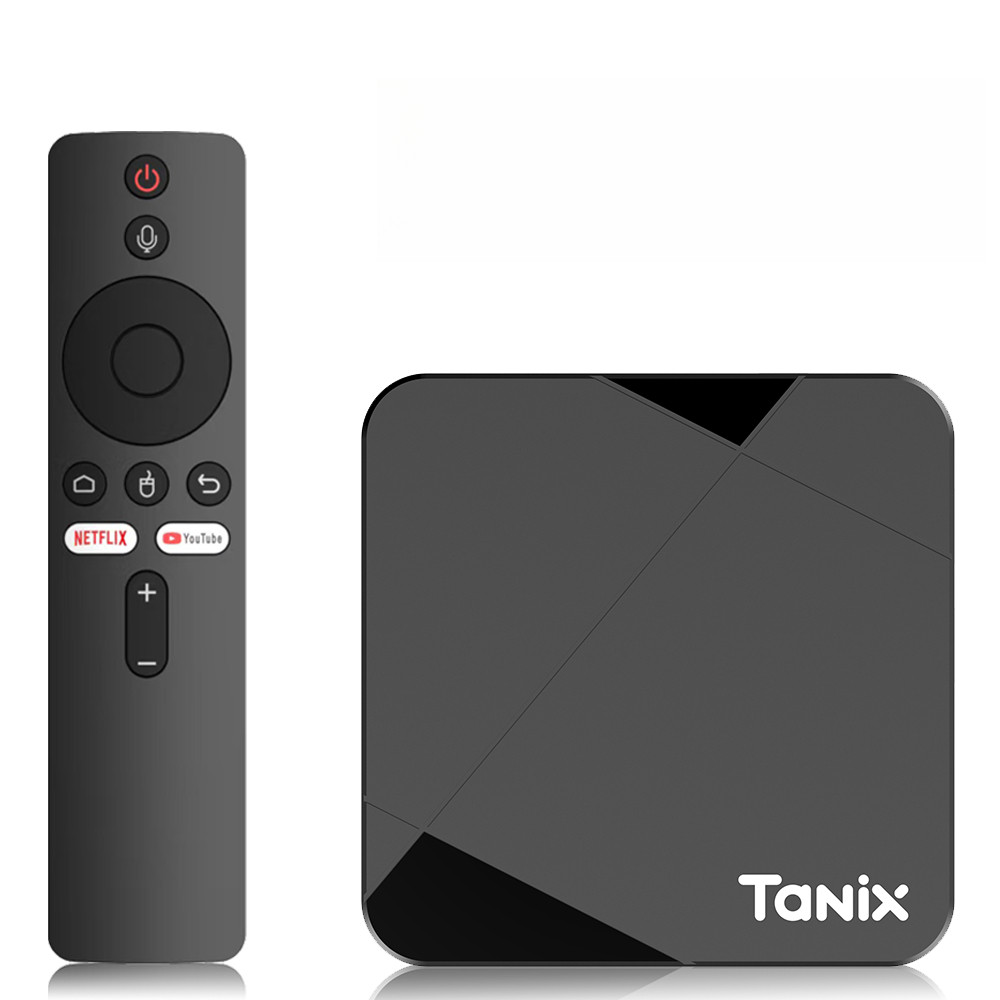 Original TANIX TX5 Amlogic S905Y5 Android14 4K Video LAN Wifi6 BT50 Voice Assistant Remote Control M