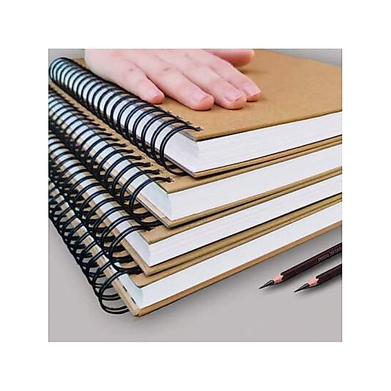 Note book A6 Vintage Aesthetic / Sketchbook /Cover Hitam/ Cover Coklat ( 50 lembar/100Halaman )