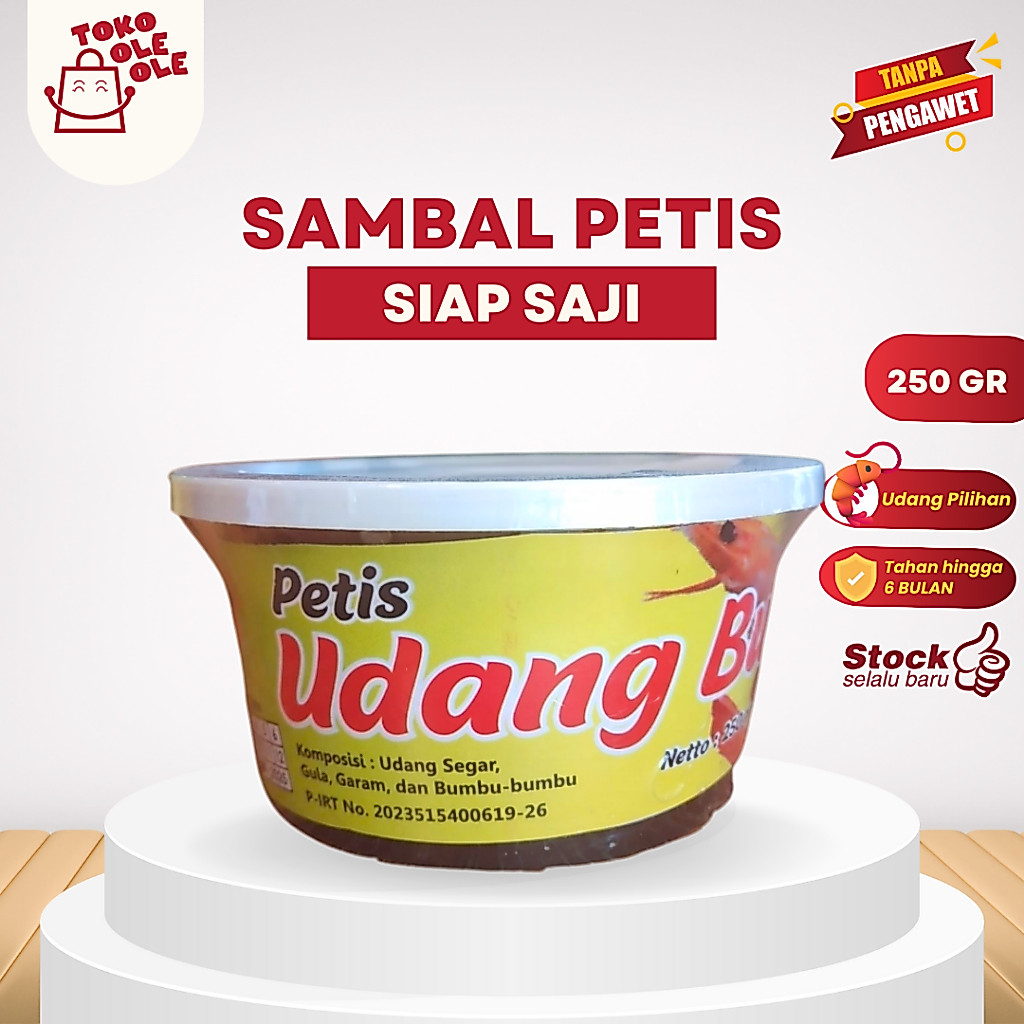 Petis Udang Bumbu  Sambal Petis Khas Jawa Timur Siap Saji Cap Kepala Singa 250 gram