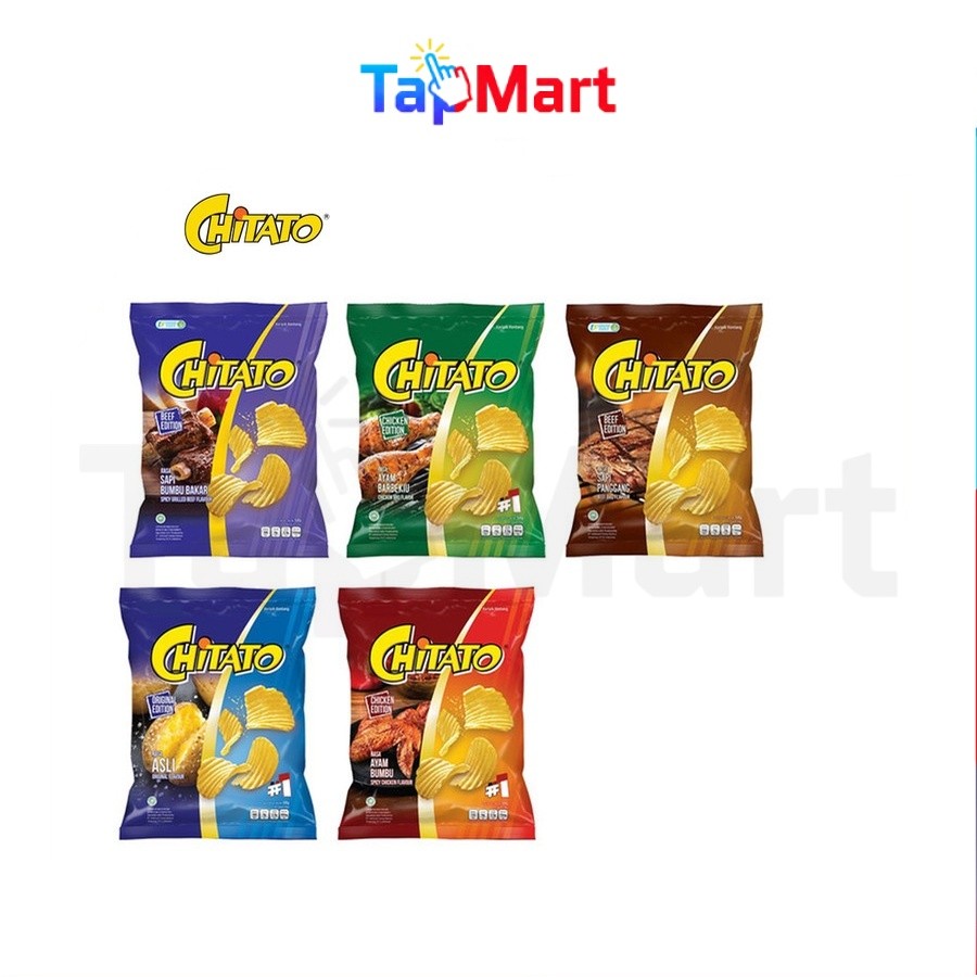 Tap Mart - Chitato Snacks Sapi Panggang - Ayam BBQ - Original - Ayam Bumbu - Sapi Bakar 68 gr