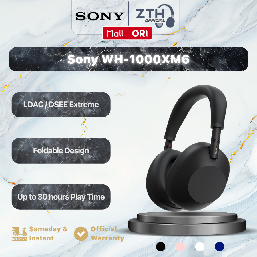 Sony WH-1000XM6 / WH1000XM6 / WH1000 XM6 Over Ear Noice Cancelling Headphone ANC