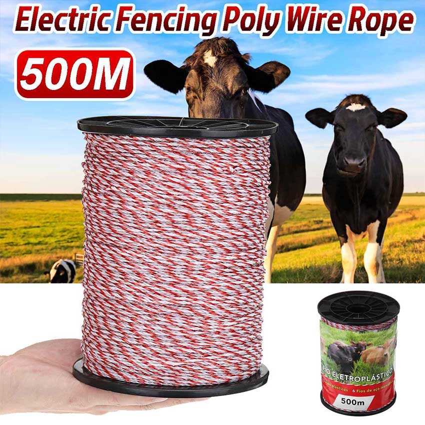 Kawat Pagar Listrik Polytwire 500 Meter Diameter 2.5mm Kawat Pagar Ternak Elektrik Premium Kuat