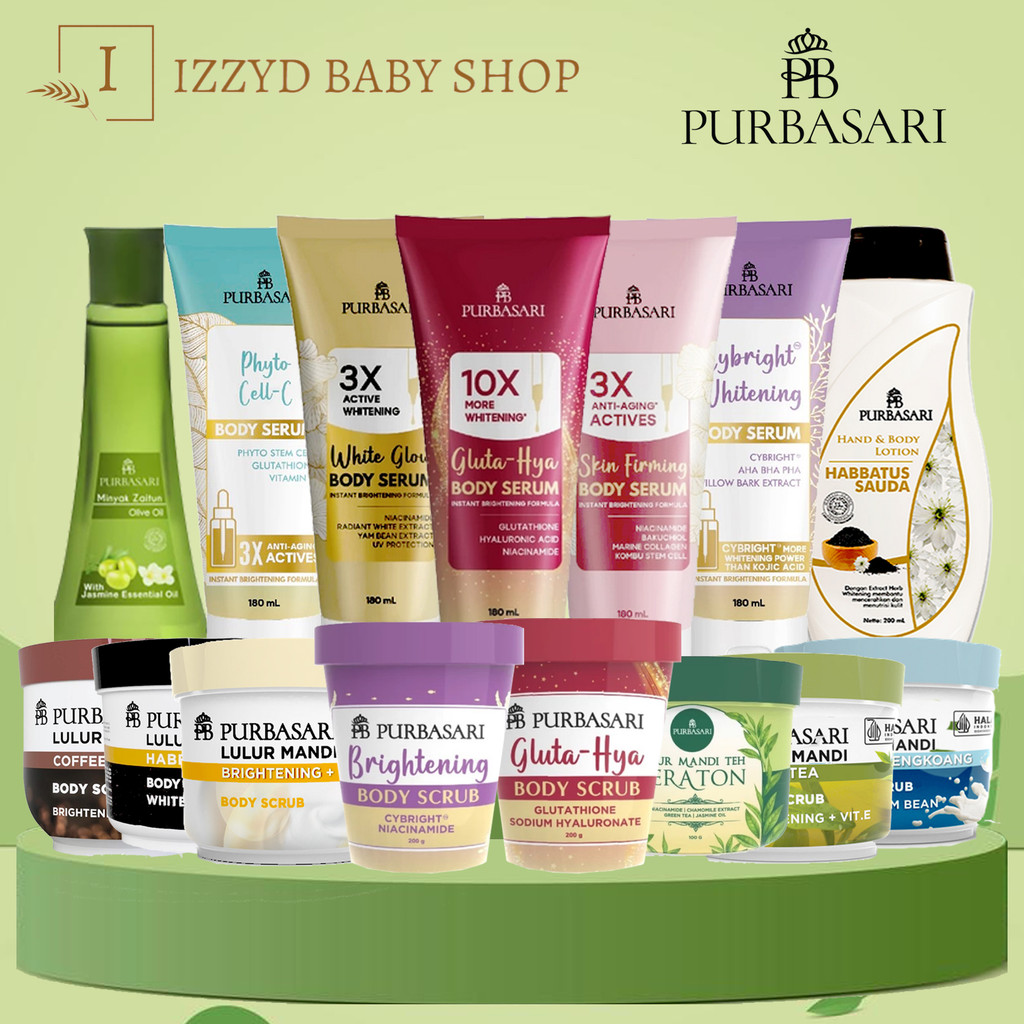 Purbasari lulur mandi hand body serum lotion minyak zaitun pemutih brightening badan body serum scru
