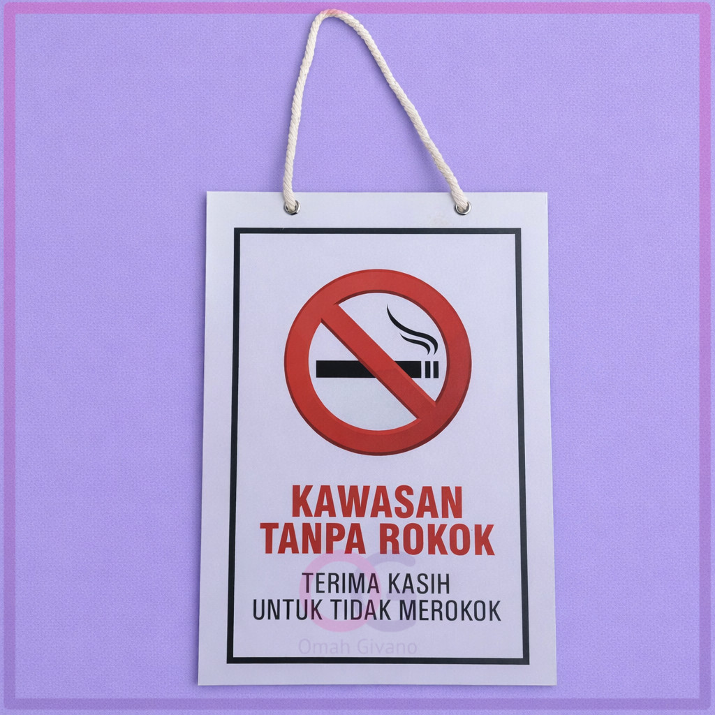 Hard Poster Kawasan Tanpa Asap Rokok - No Smooking Area - Himbauan Dilarang Merokok