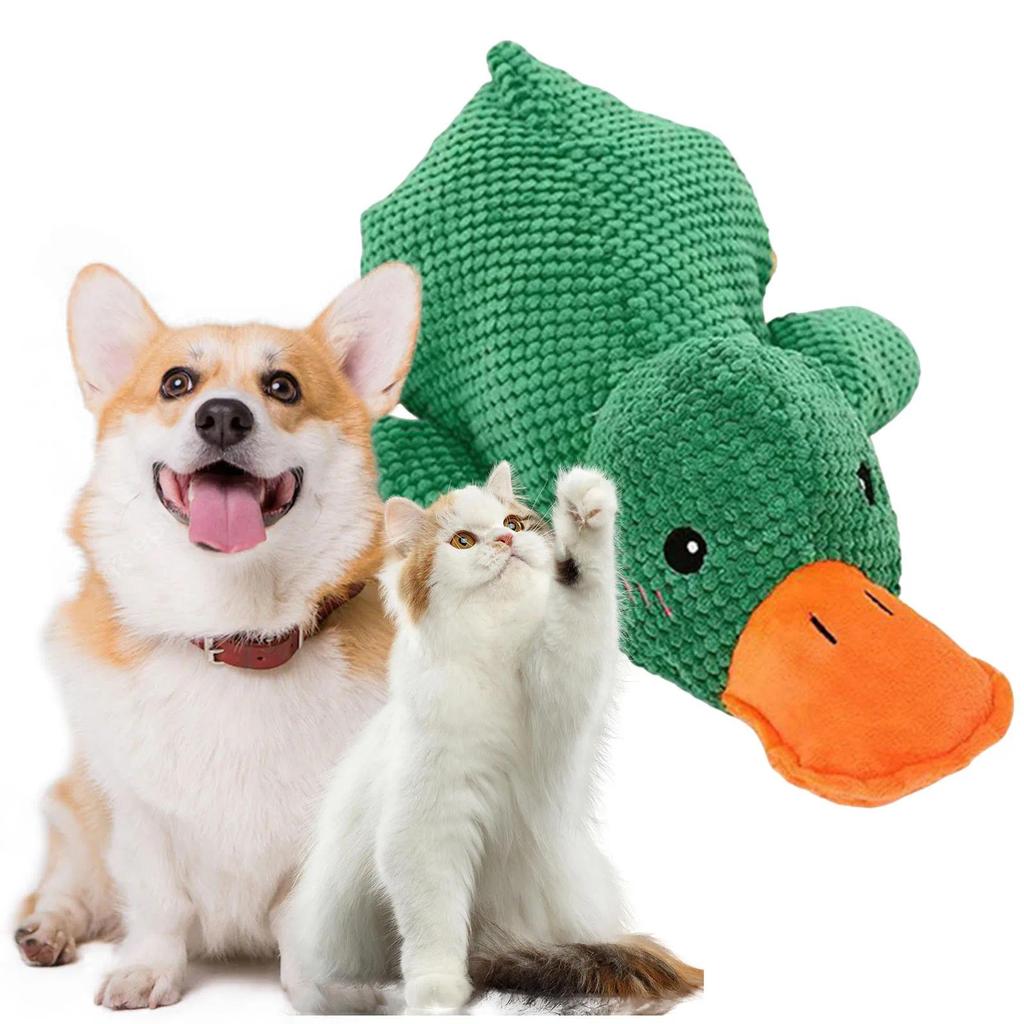 Interactive Squeaky Dog ew Toy To Keep Them Busy Calming Duck Dog Toy with Soft Fabric Yet Tough for