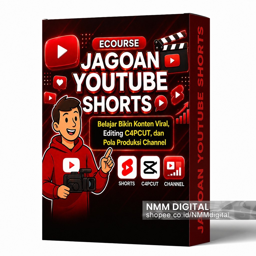 Ecourse Jagoan YouTube Shorts – Belajar Bikin Konten Viral, Editing CapCut, dan Pola Produksi Channe