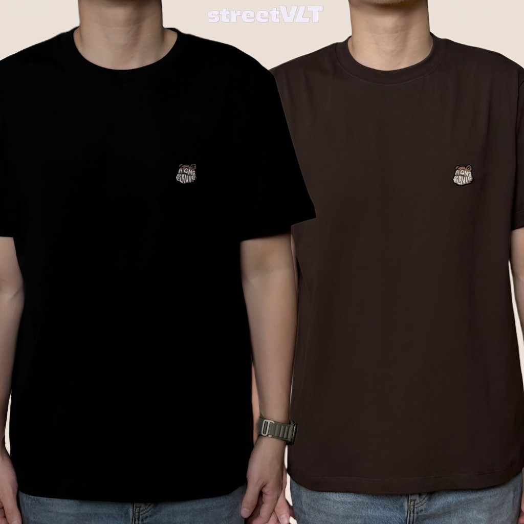 ADLV AC Bear Wappen Standart Fit Short Sleeve T-Shirt Acme De La Vie Baju Kaos Unisex