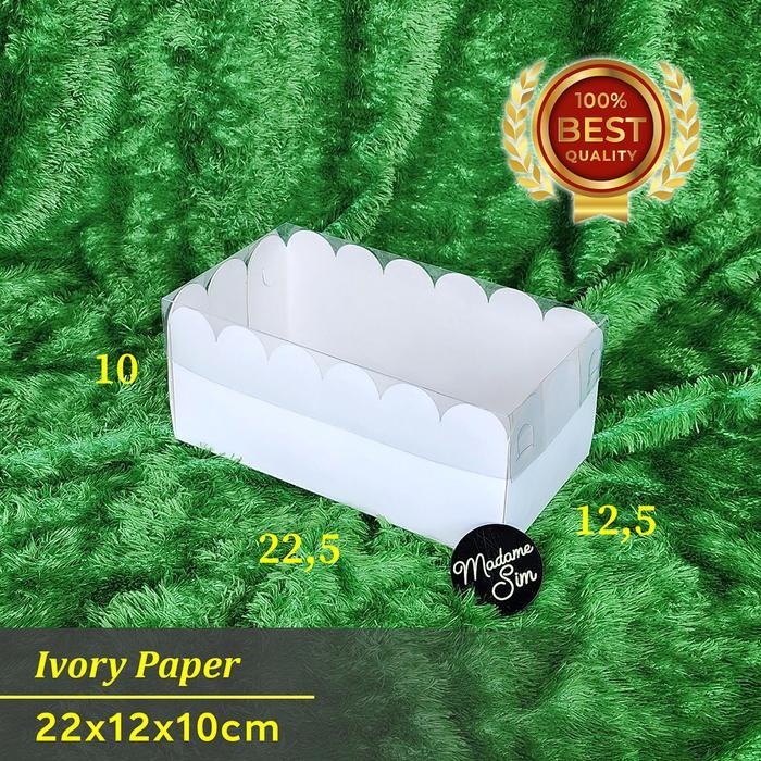 BOX MIKA PUTIH - DUS KUE - KOTAK - KARDUS 22x12x10