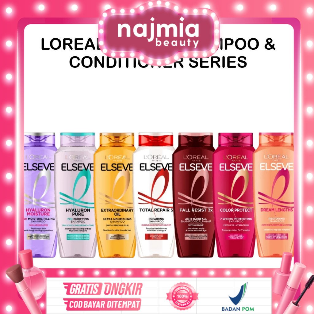 Najmia - Loreal Paris Elseve Color Protect 7 Weeks Protecting Resist 3x Anti-Hairfall 155ML | Shampo