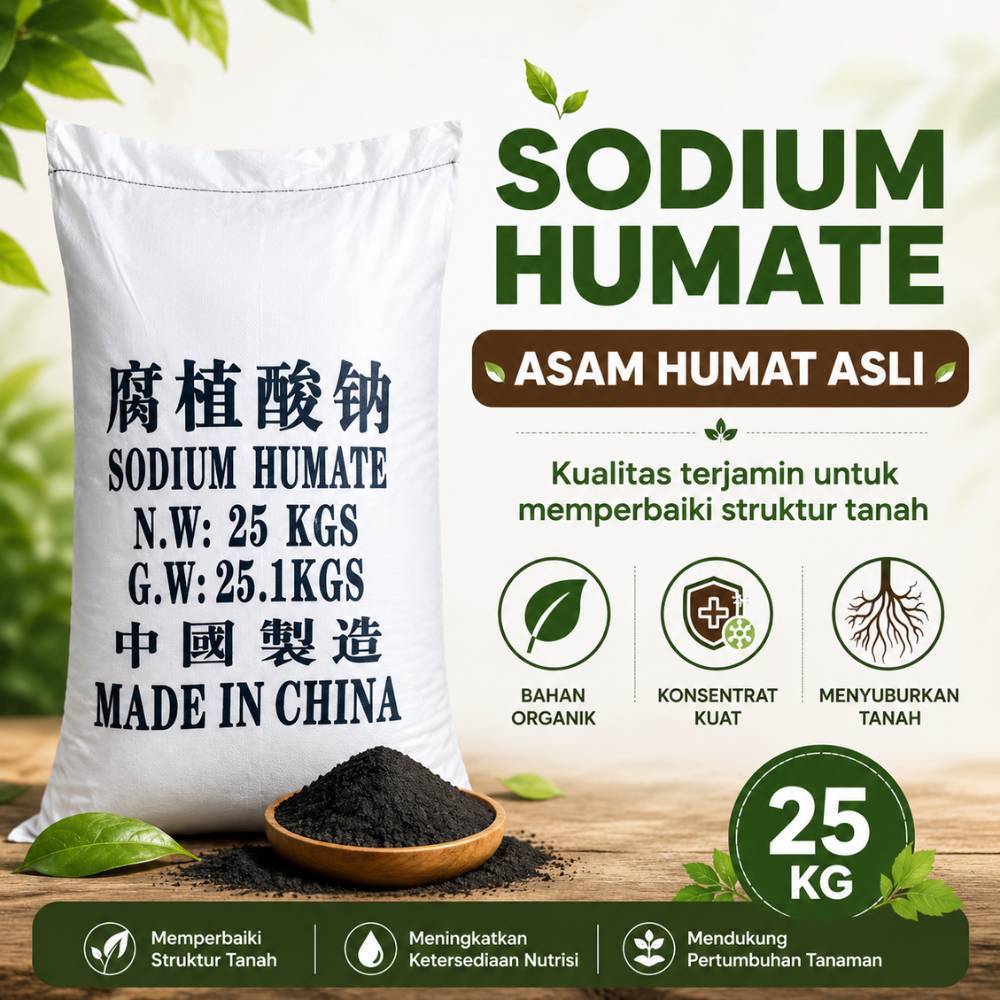 Sodium Humate 25KG - Asam Humat Organik Untuk Tanaman & Perawatan Tanah - Bahan Organik