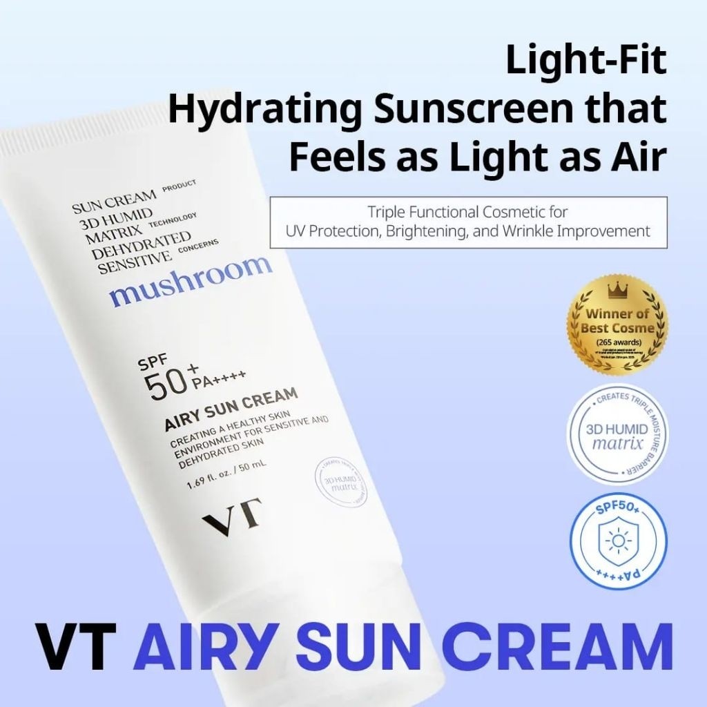 VT Airy Sun Cream SPF50+ PA++++ VT Sunscreen 50ml
