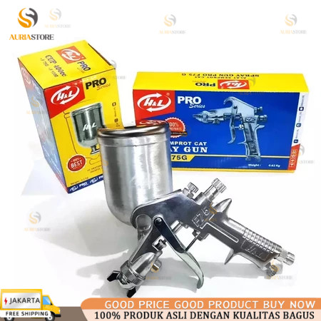 HNL F75G SPRAY GUN - ALAT SEMPROT CAT BODI CHROME