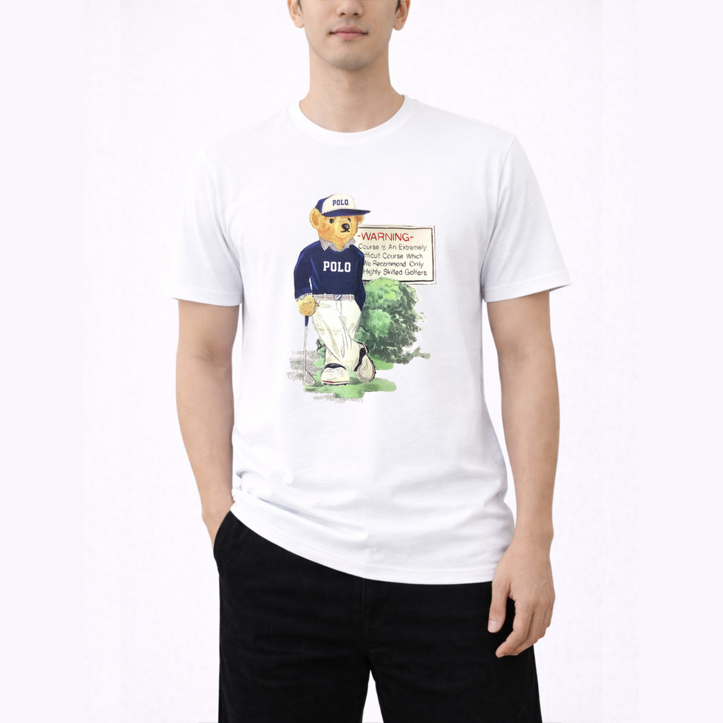 POLO - 7720.25 Mens T-shirt  Bear - White