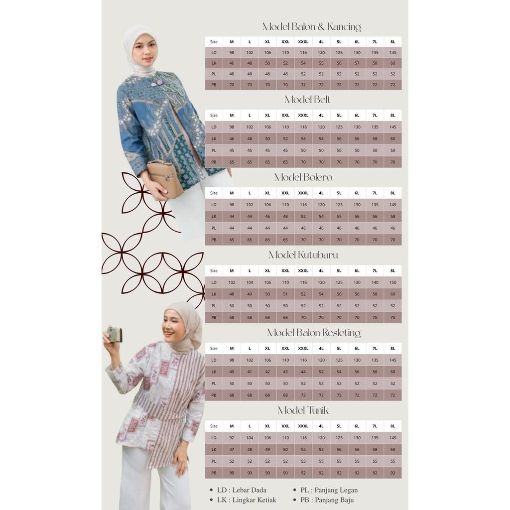Mumpung Murah Blouse Ghania - Atasan Batik Wanita Katun Baju Batik Seragam Kantor Blouse Batik Kekin