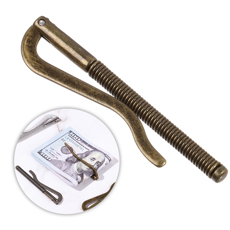 Penjepit Uang Dompet Kulit Money Clip Spring Bar Money Clip Spring Bar Penjepit uang