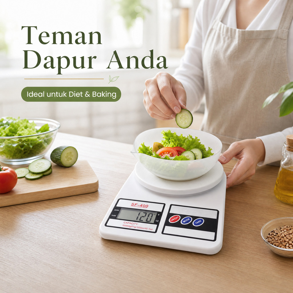 Timbangan Kue SF400 Timbangan Dapur Digital Elektrik 10Kg SF-400 Timbangan Mini Serbaguna 006