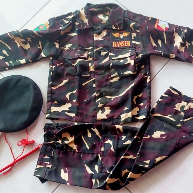 Setelan PDL Anak Loreng Banser Premium
