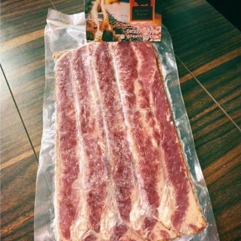 Carne- Smoked Beef Bacon Daging Sapi Asap Halal 250Gr Healthy Wagyu