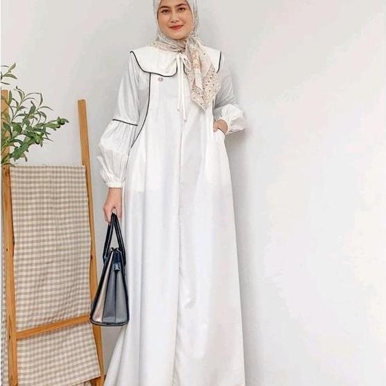 Abaya Dres Bahan Toyobo Gamis Remaja Kekinian Mewah Elegaen Dres Muslimah Terbaru  Size S M L Xl Xxl