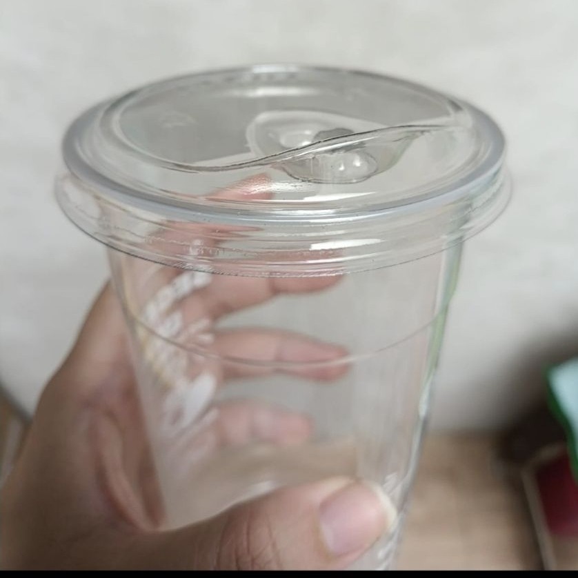 Tutup Gelas Plastik Cup Sippy Lid Strawless