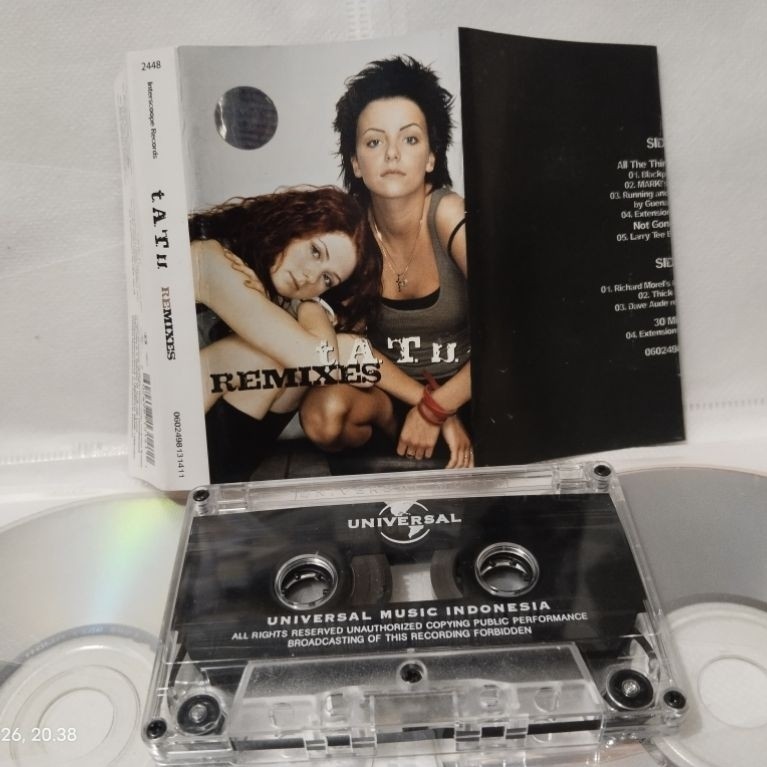 kaset pita tatu REMIXES album vgc