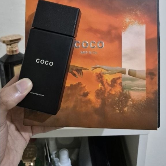 botol kosong dan box coco saff n co saff&co saff & co