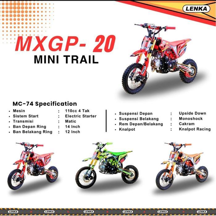 Sepeda Motor Bensin Mainan Anak Mini Trail Lenka MXGP 20 4 Tak 110 cc