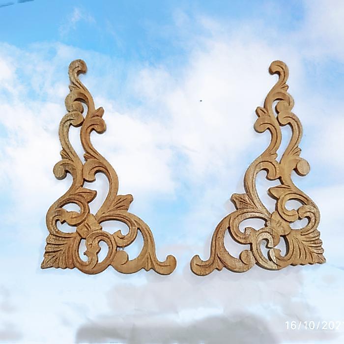 Ornamen Ukir Sudut Ukiran Kayu Sudut Ornamen Ukir Tempel Kayu Mahoni