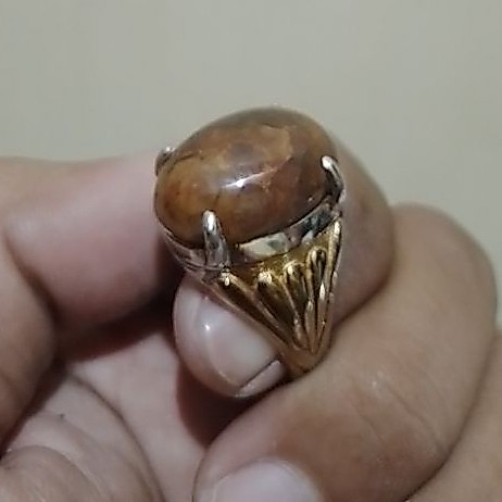 Cincin Batu akik pancawarna (Sudah isian asma)
