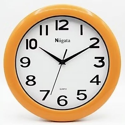 Jam Dinding Niigata Orange Cantik