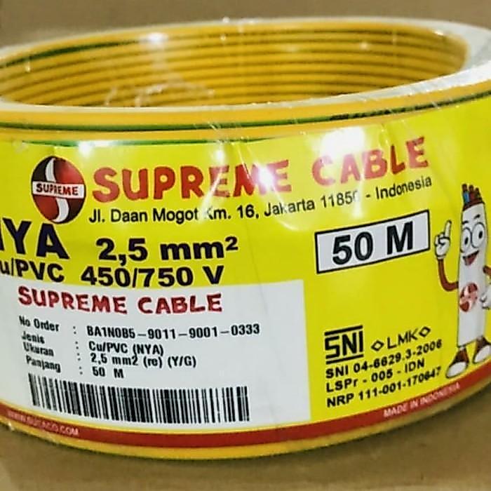 Kabel Listrik Nya Kabel Grounding Nya Supreme 2.5 Mm 50 Meter