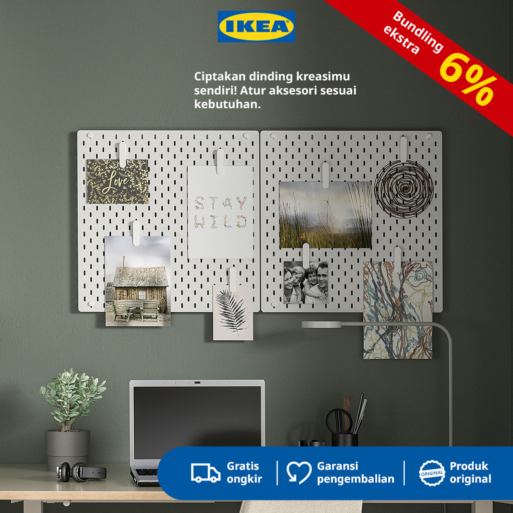 IKEA SKADIS Papan Berlubang Pegboard 56x56 cm