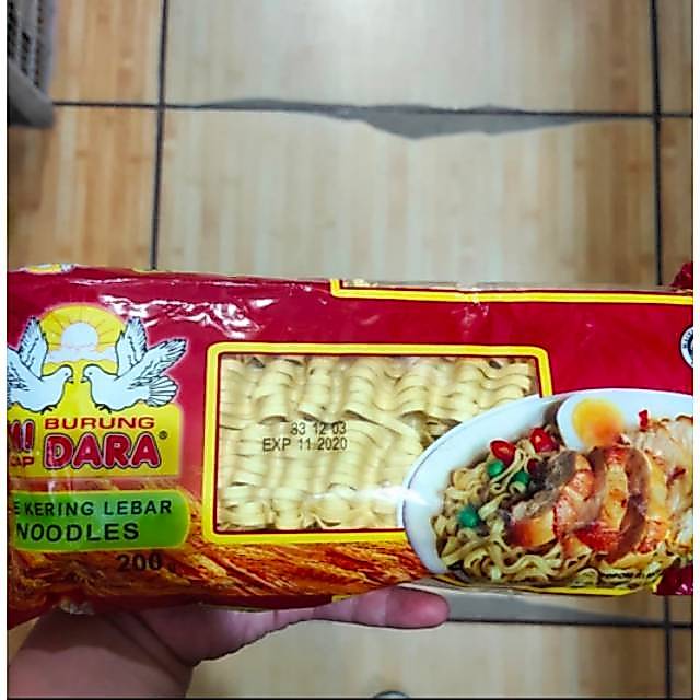 BURUNG DARA MIE KERING LEBAR 200GR