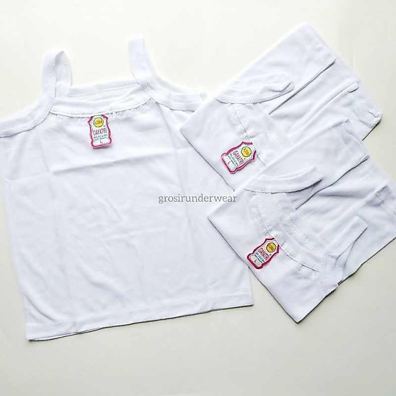 12 Pcs Kaos Dalam Anak Remaja Dewasa Renda Putih Polos Cantik