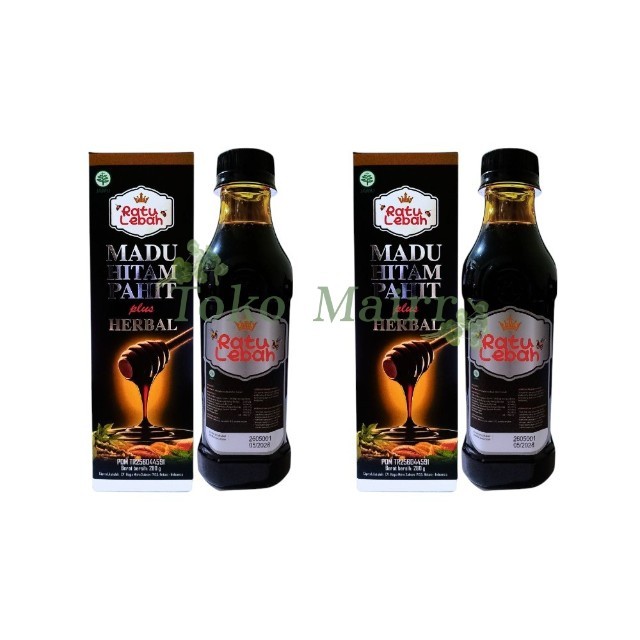 2 PCS Ratu Lebah Madu Hitam Pahit Propolis 280g Original BPOM Madu Herbal Premium