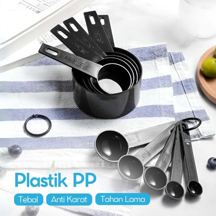 Sendok Takar Ukur Takaran Ukuran 10 Pcs Measuring Cup Spoon Makanan Minuman
