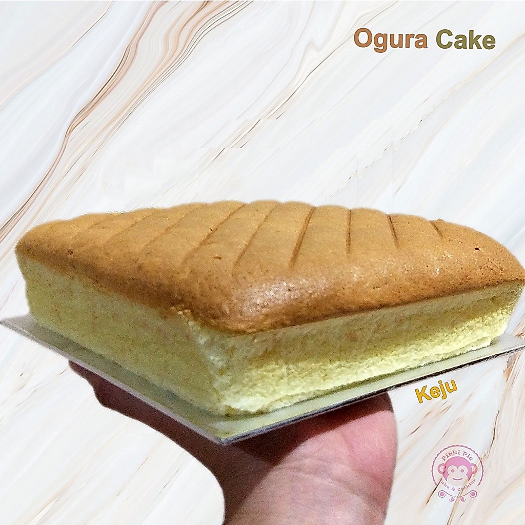 Ogura Cake Besar Loyang 20x20cm - Pandan, Cokelat, Keju