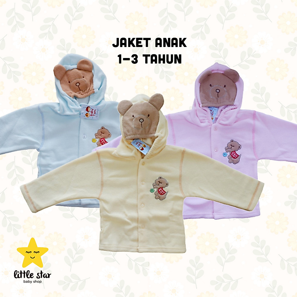 Baby Tom Jaket Topi Anak Bayi | Jaket Bayi Karakter | Jaket Topi Bayi Lucu | Jaket Bayi Cewek  | Jak
