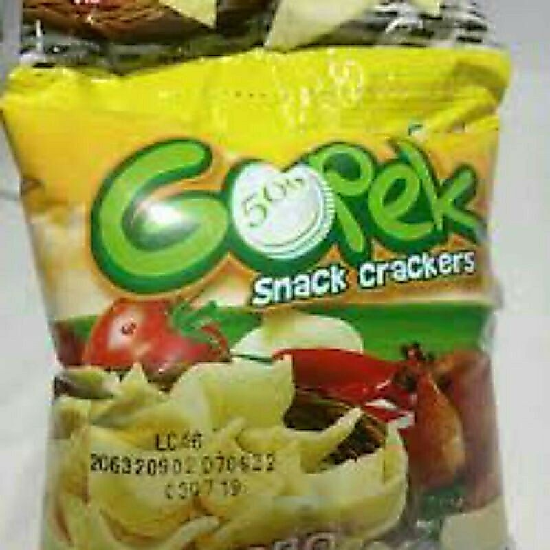 Gopek Snack Crackers Gurih Renyah Renceng /  Gopek Camilan 1 Renteng / Gopek Snack Hitz