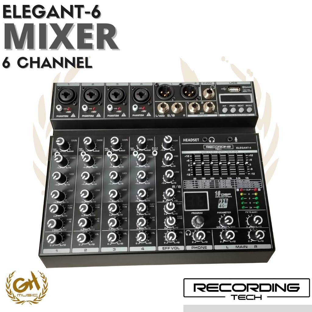 Recording Tech Elegant-6 Mixer 6 Channel Full Metal
