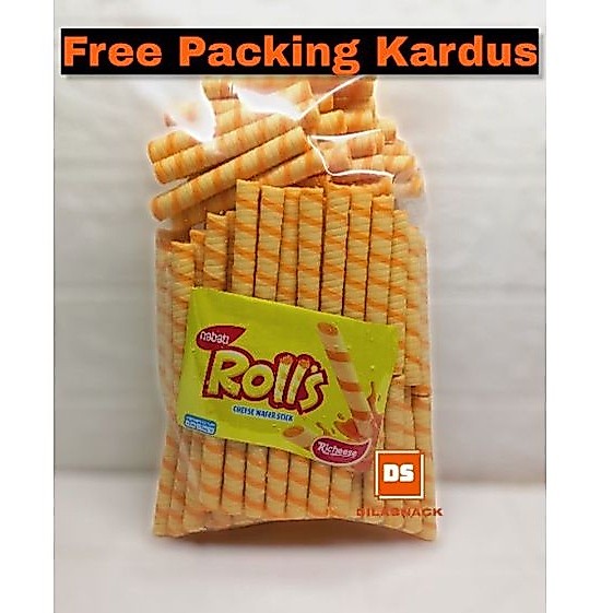 ROLLS KEJU  RICHESSE NABATI ROLL'S COKLAT TERMUARAH AGEN SNACK JAJAN KILOAN