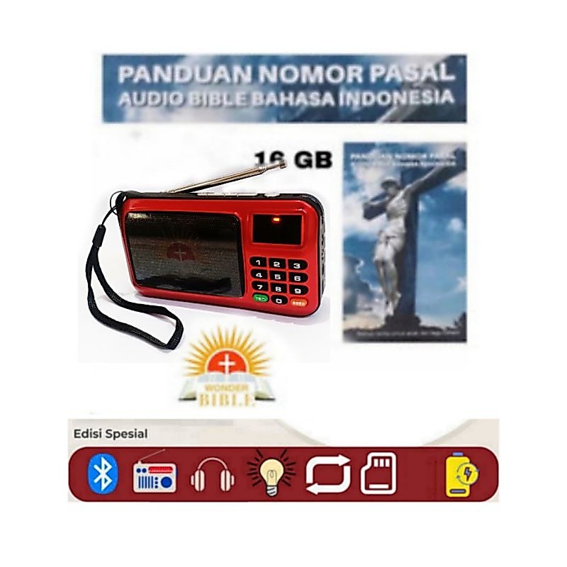 Alkitab audio speaker Bible MP3 kjv katolik protestan lagu rohani bahasa Indonesia travel