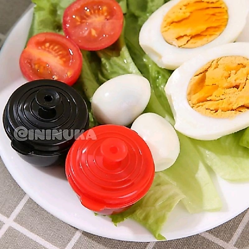 Sauce Cup "Black & Red" Mini Cup Tempat Saus Perlengkapan Bekal Bento