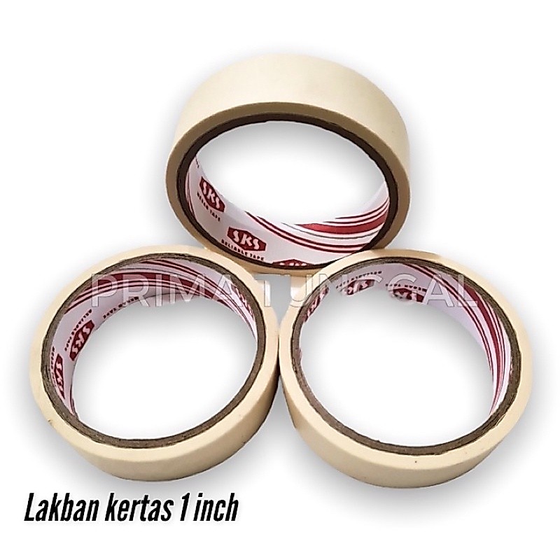 Lakban kertas 1inch - lem kertas 1inch