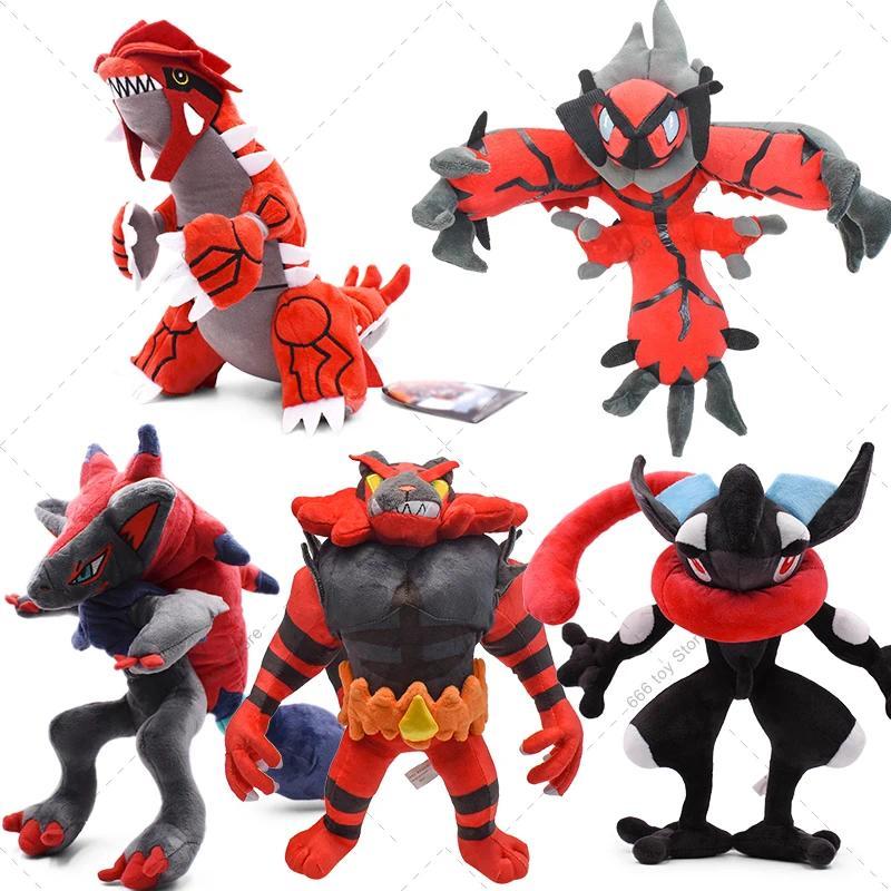 5 Styles Pokemon Plush Groudon Yveltal Incineroar Zoroark Shiny Greninja Stuffed Animal Toy Anime St