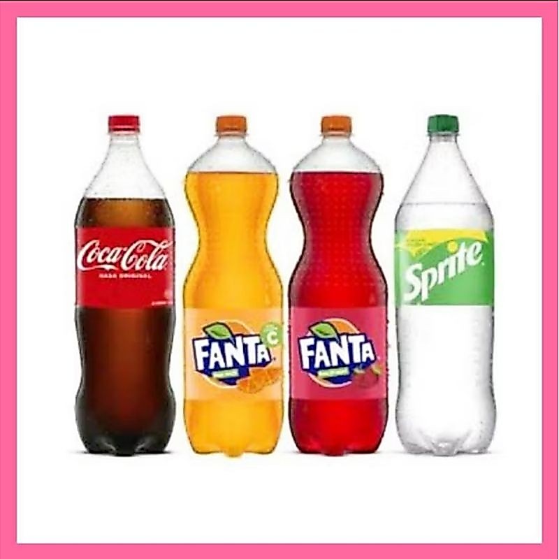 coca cola fanta sprite minuman soda softdrink botol besar jumbo 1500 ml 1.5 liter 390 ml