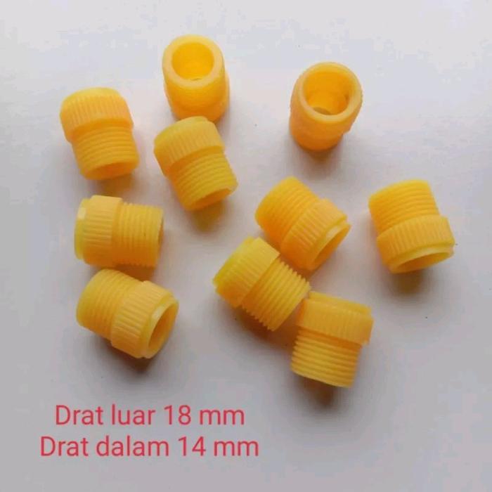 Konektor socket stik sprayer drat dalam 14 mm ke drat luar 18 mm